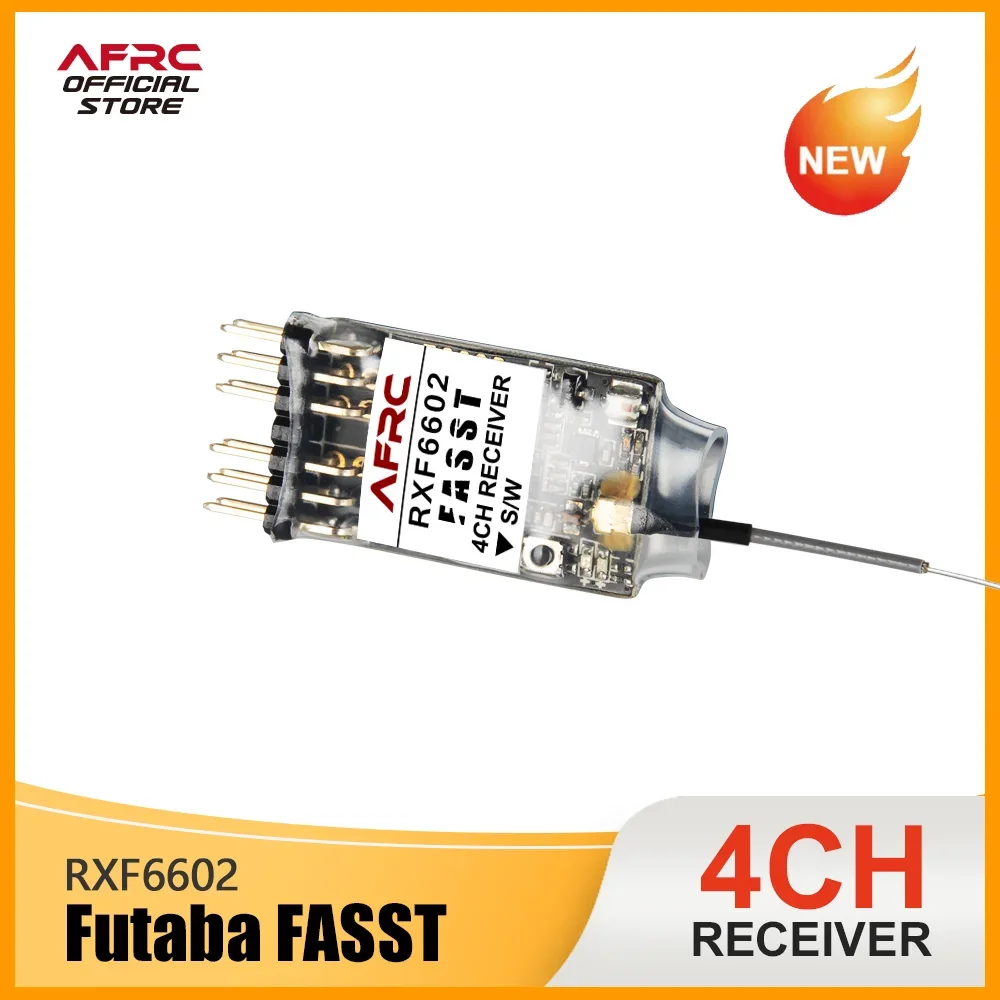 AFRC-RXF6602 Mini Receiver For Futaba FASST 6EX, 7C, TM-7, TM-8, T8FG, T10C, TM-10, T10CG, T12Z, T12FG, TM-14, T14MZ, T18MZ