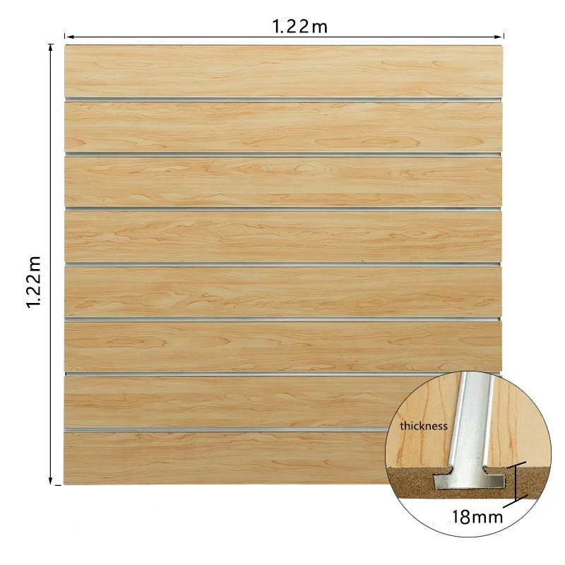 （customized）Moisture-Proof MDF Slatwall with Melamine Surface Slatwall Display 1220*2440*15/18mm MDF Board Fibreboards