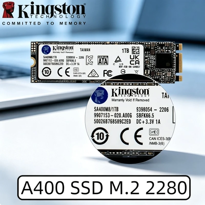 Kingston A400-NGFF SSD M.2 2280 120GB 240GB 480GB 1TB 2TB Internal Solid State Hard Drive High Performance for Laptop Desktop