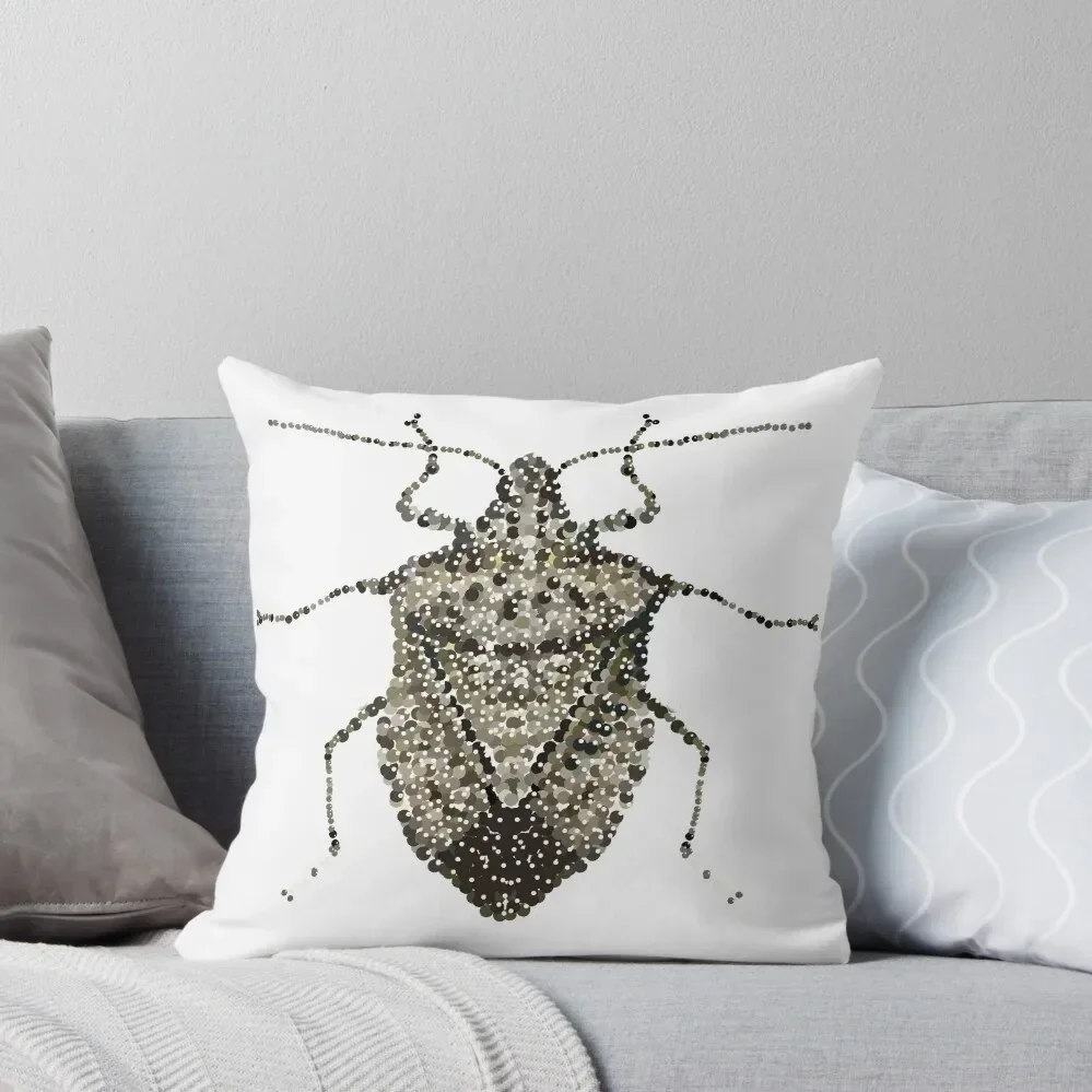 One Beautifully Bedazzled Stink Bug Throw Pillow Cushion Cover For Sofa luxury sofa pillows Pillow