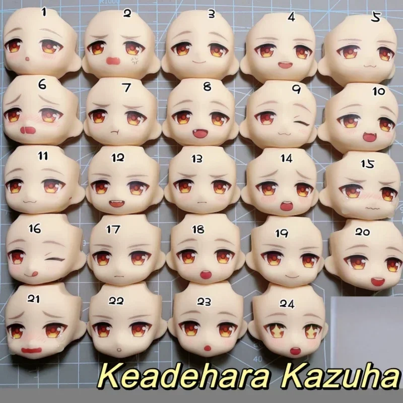 Kaedehara Kazuha Ob11 Face Doll, hecha a mano pegatina de agua, placa frontal, juego de Anime, Cosplay, accesorios de juguete, Envío Gratis