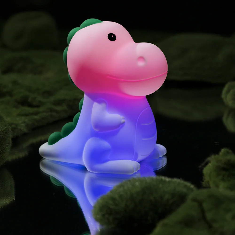 New LED Night Light Cute Dinosaur USB Charging Warm Light Colorful Dimming Bedroom Sleep Light Creative Gift