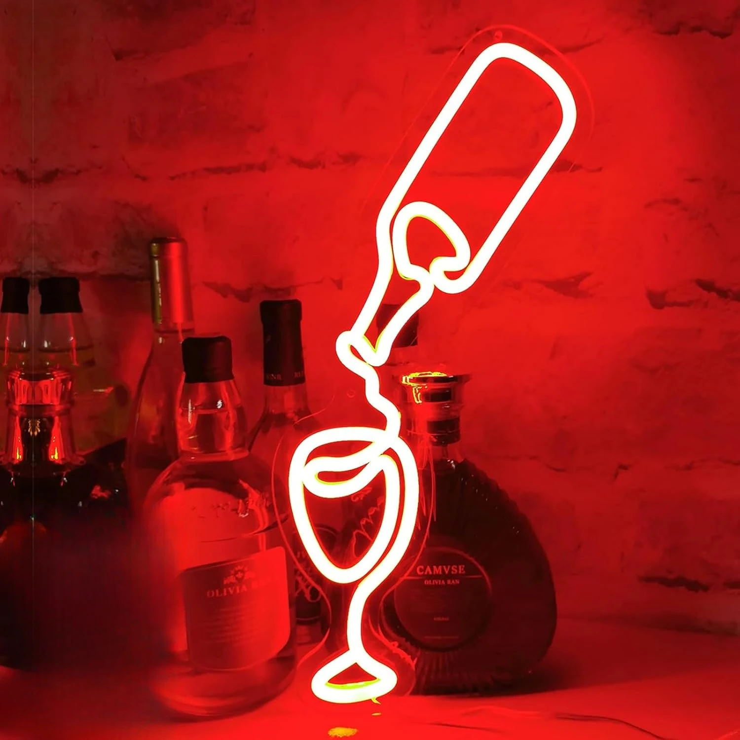

Wine LED Neon Sign Dimmable Neon Light Sign For Wall Decor Party Bistro Club Home Bar Man Cave Room Decor Birthday Art Gift