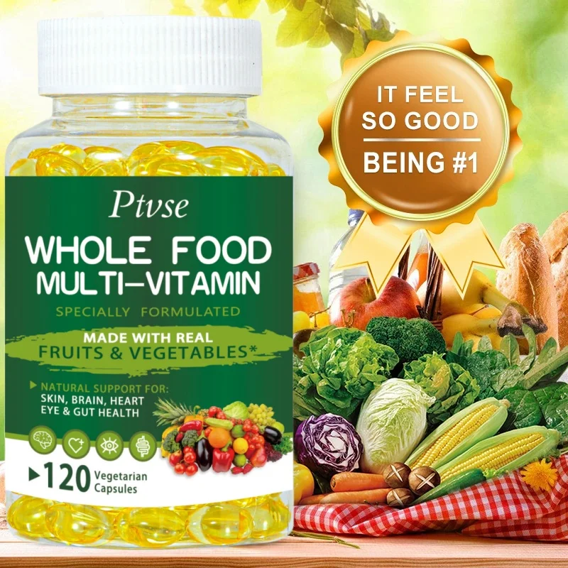 Ptvse Fruit & Vegetable Complex Capsules Rich In Multivitamins & Dietary Fiber Whole Foods Superfoods Boost Immunity