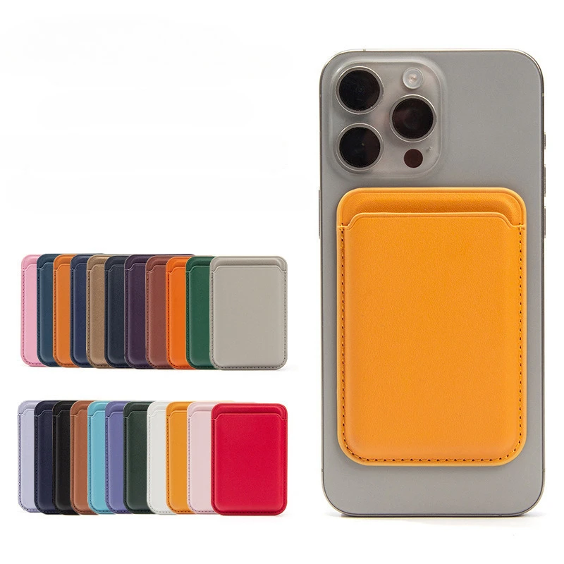 for Magsafe Wallet Magnetic Phone Card Holder for iPhone 16 15 14 13 Pro Max Plus 3 Slots Strong Magnet PU Leather Card Wallet