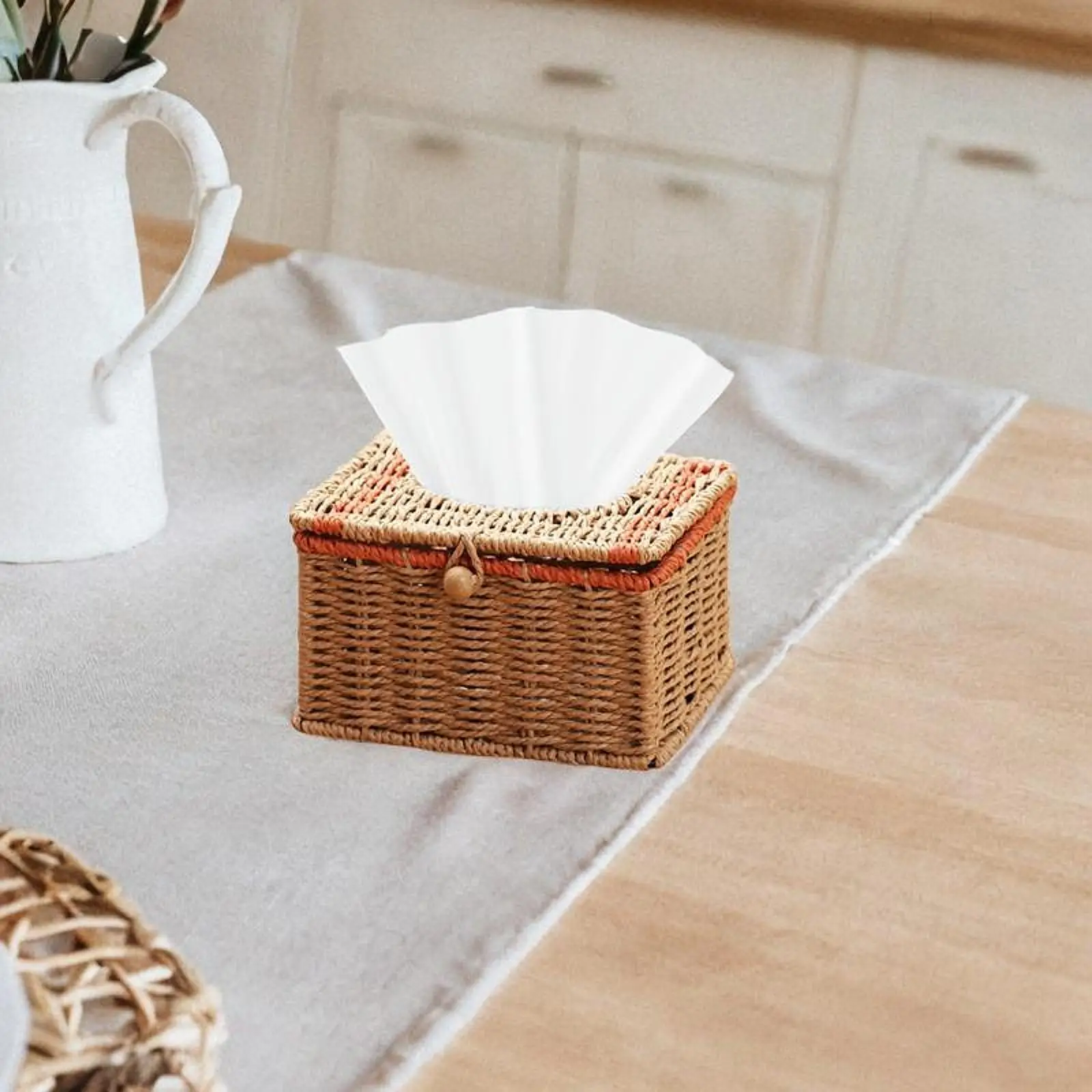 

Tissue Box Cover Tissue Paper Holder Rectangular Facial Napkin Holder for Kitchen