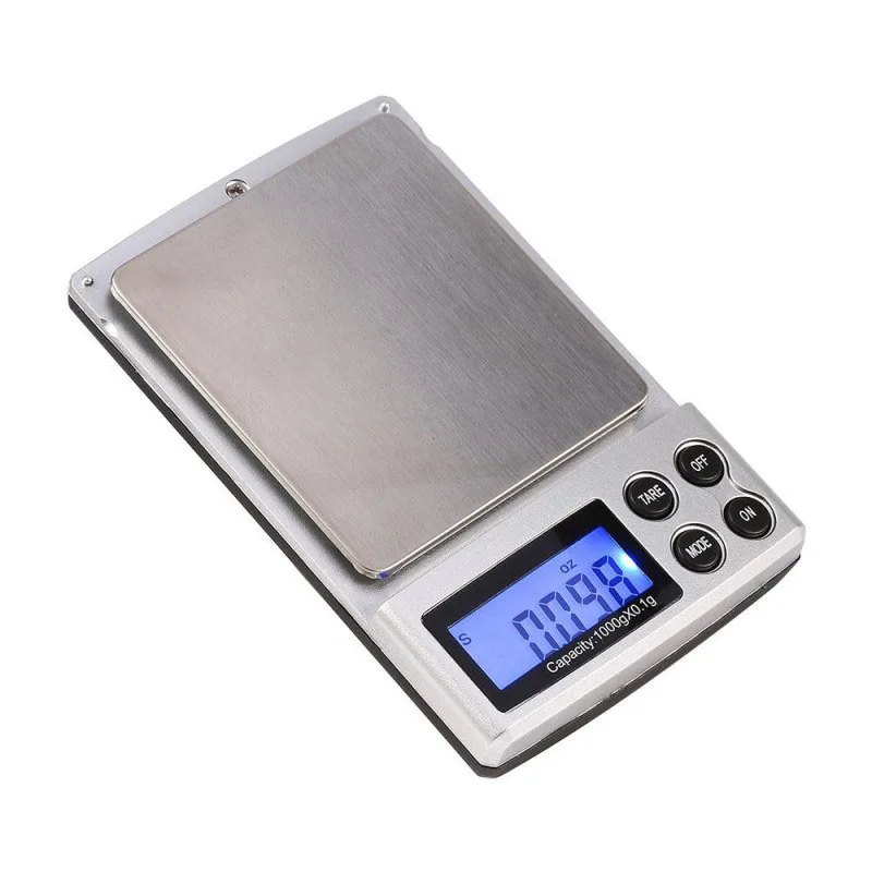 Escala de peso de bolso LCD digital para jóias e ouro, equilíbrio de grama, eletrônico, 1000G, 2000G, 0.1G, 100G, 200G, 300G, 500G, 0.01G