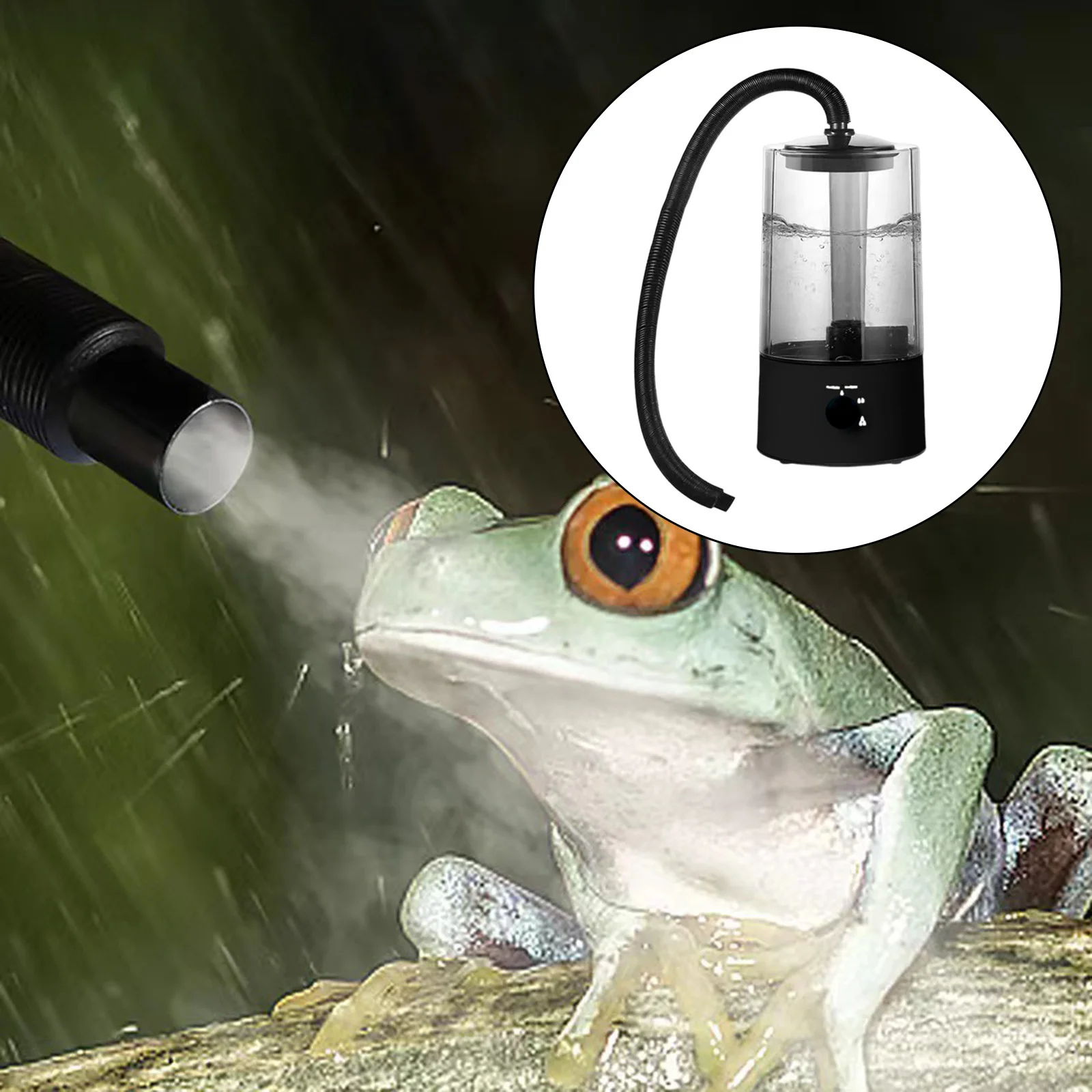 Reptile Fogger Humidifiers Mister 4 Liters US Power Adapter Convenient Refilling and Clean for Reptiles Amphibians Pet Supplies