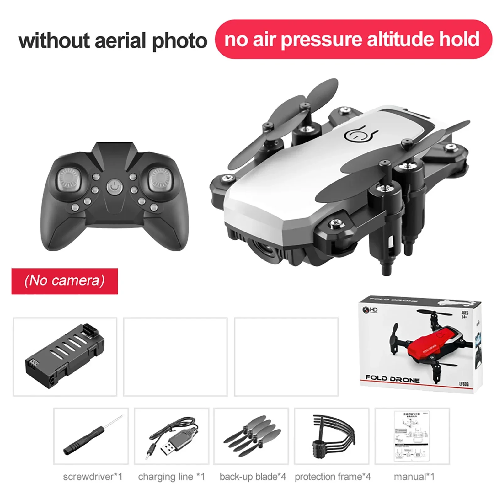 Imagem -06 - Dobrável rc Drone Lf606 Wifi Fpv com Câmera 4k hd Espera de Altitude 3d Flips Helicóptero sem Cabeça Mini Aeronave Brinquedos para Crianças