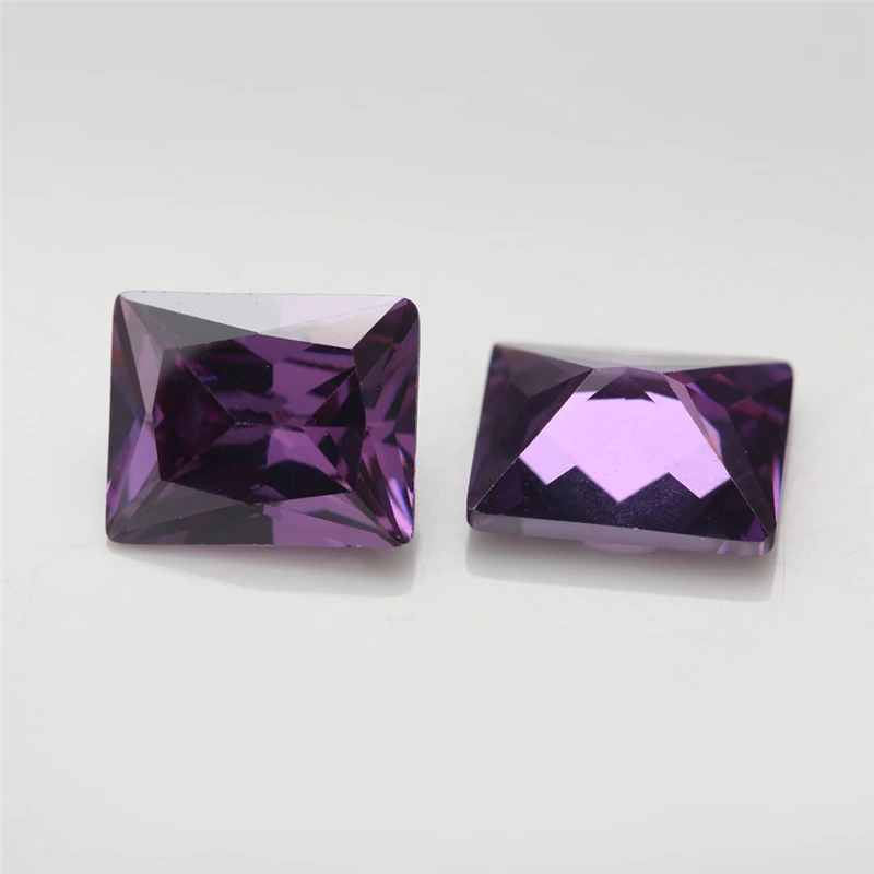 Größe 2x3mm~10x12mm 5A Rechteckiger Schliff Zirkonia-Steine Verschiedene Farben Lose CZ Synthetische Edelsteine für Schmuckherstellung – Detail 8