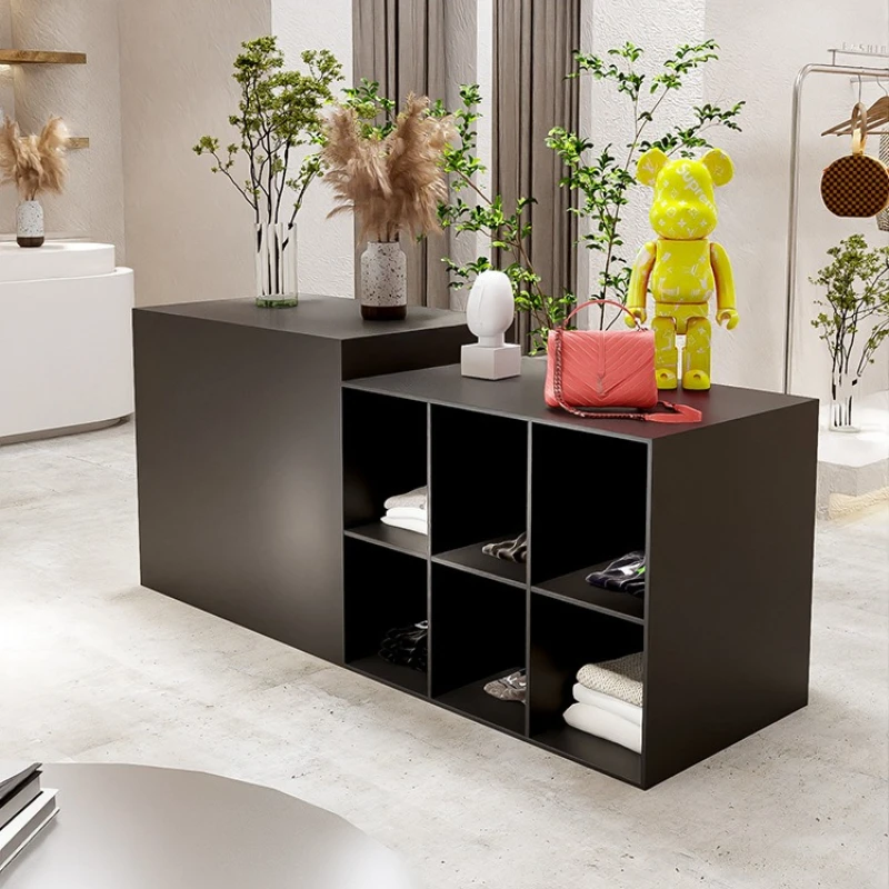 Industrial-style Reception Desk Clothing Store Retro Reception Desk Simple Fashion Office Furniture Reception Et Table YS40CC