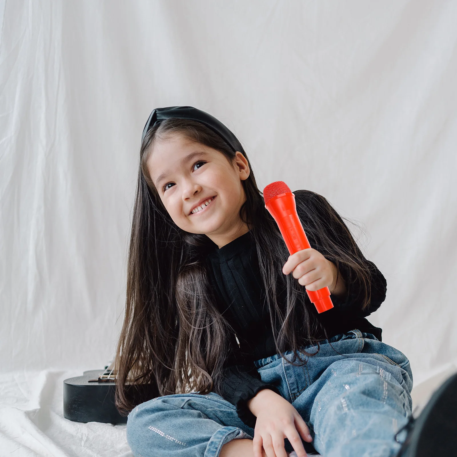ميكروفون للأطفال محاكاة واقعية خفيفة الوزن ومتينة من مادة ABS لأداء المسرح وحفلات أعياد الميلاد وتفاصيل رائعة #2