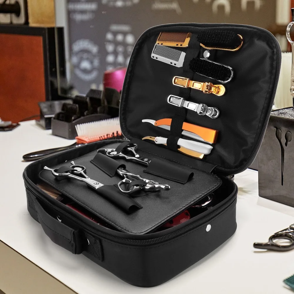 

Hairdressing Black Electric Clipper Bag Universal Tongs Hairdressing Tool Storage Bag Toolkit Carrying Beard Trimmer Box Holder