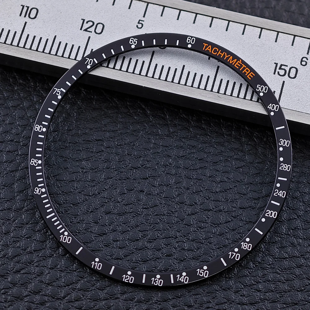 Flat aluminium Bezel Insert 38.5*34mm Replacement of watch accessories parts for VK63 case bezel