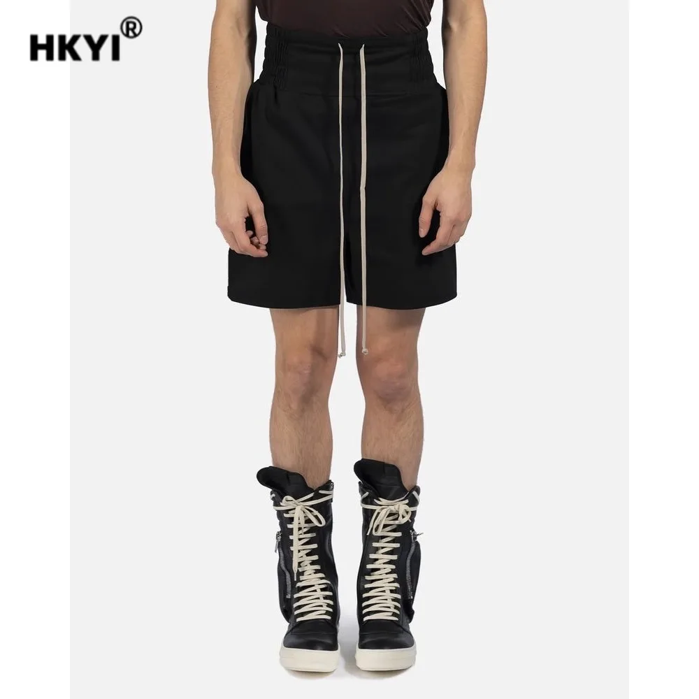 

HKYI мужские летние свободные боксерские дышащие шорты с высокой талией и широкими штанинами, пять центов