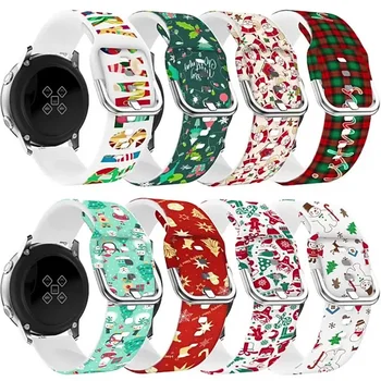 Bracelet de Noël pour Samsung Galaxy Watch 7-6-5 pro/4 classic/Active 2 ceinture 20/22mm Bracelet pour Amazfit gtr-GTS-4-2e-3-Pro sangle