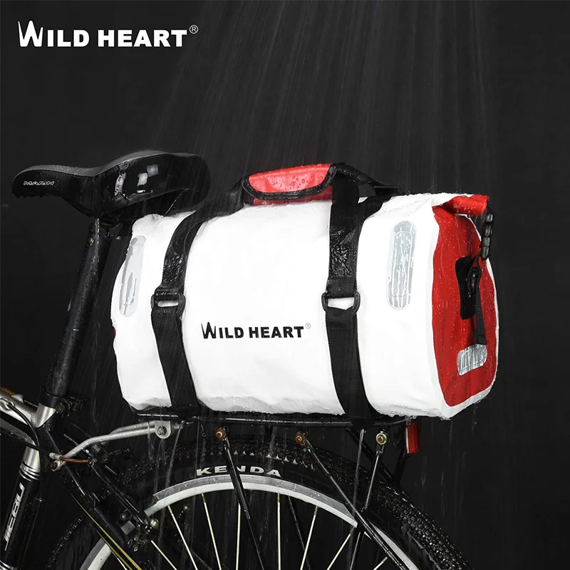 WILD HEART 18L Waterproof Rack Bag For Bicycle With Weld Seam, Waterproof Cycling Bag ,Waterproof Bike Rear Bag