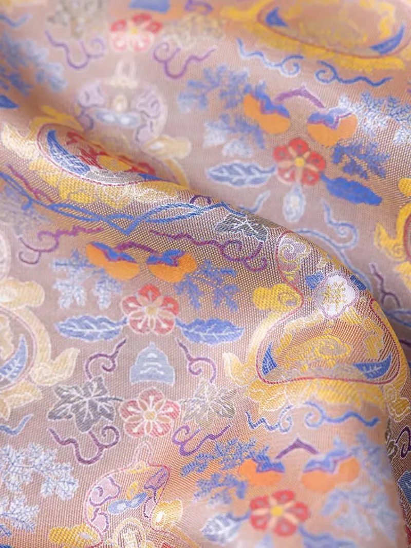 2025年夏新作 カラフルな天然桑絹100% ソングブロケード 異なる色 ルオ レディースファッションワンピース