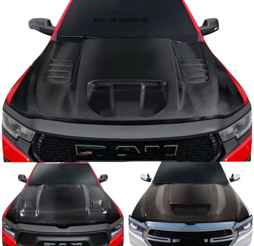For Dodge Ram Carbon Fiber Hood Engine Cover a Variety of Styles