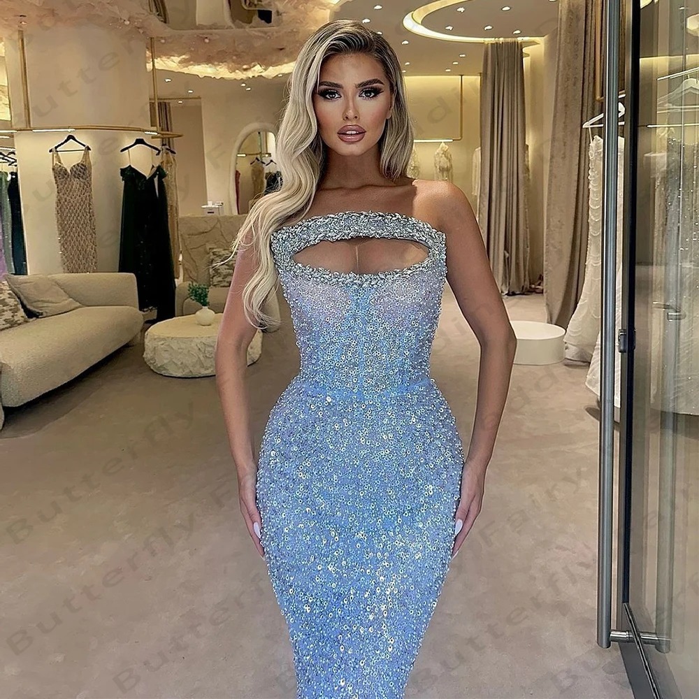 2024 Glitter Women\'s Evening Dresses Sexy Off Shoulder Mermaid Pearl Embroidery Princess Prom Gown Fashion Celebrity Formal Part