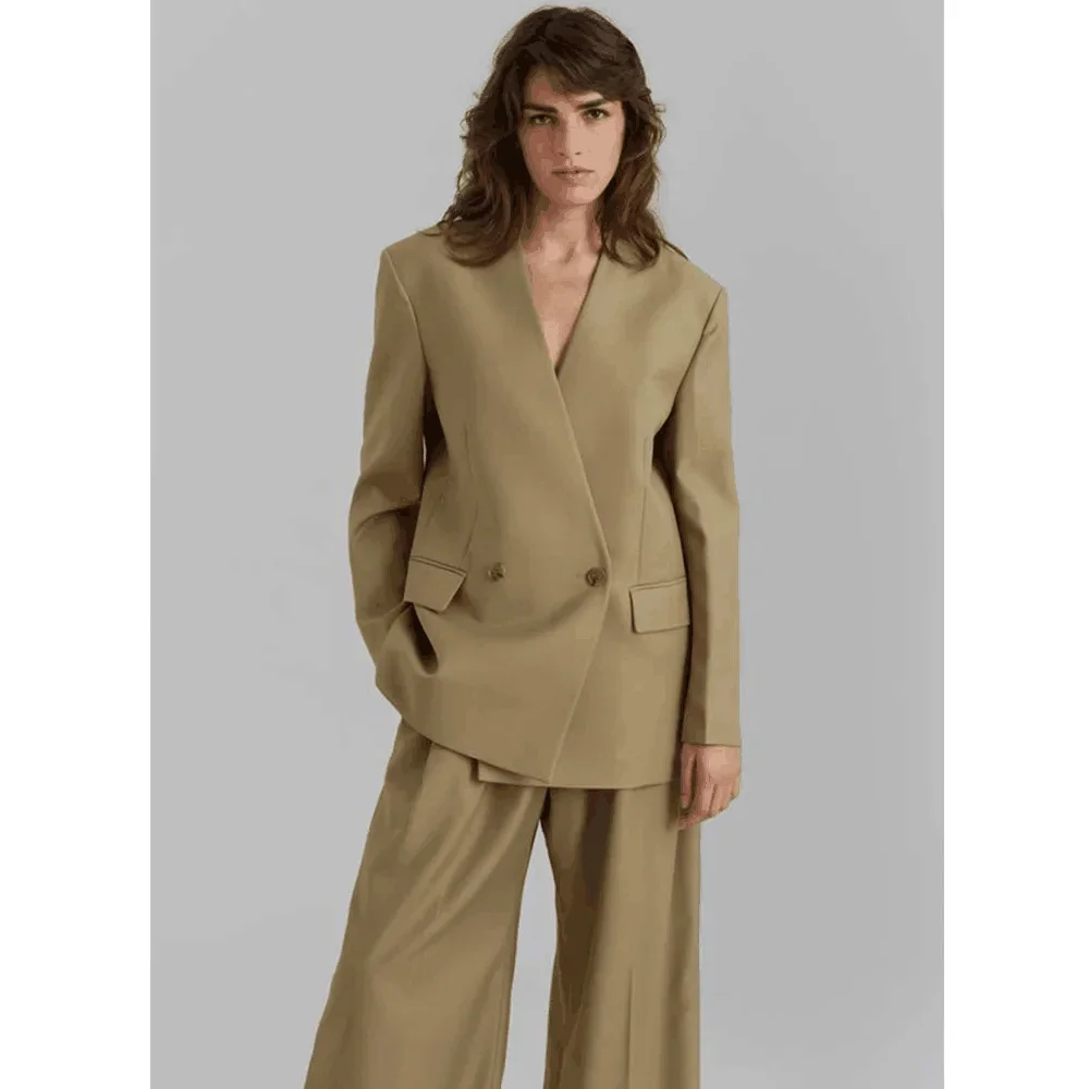 

New Fashion Women's 2 Piece Blazer Suit Ladies Office Jacket Formal Business Work Wear Blazer Pants Comfortable Sets