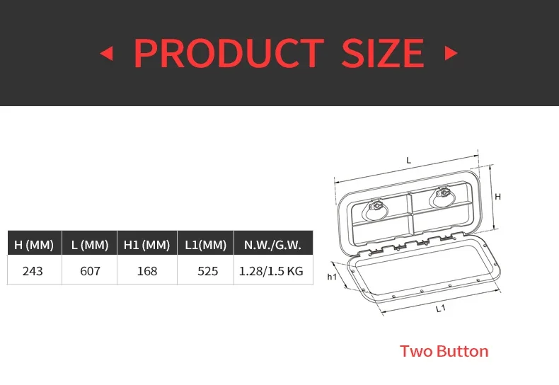 243*607mm plástico abs anti envelhecimento ultravioleta branco deck marinho hatch deck acesso escotilha barco escotilha inspeção iate capa