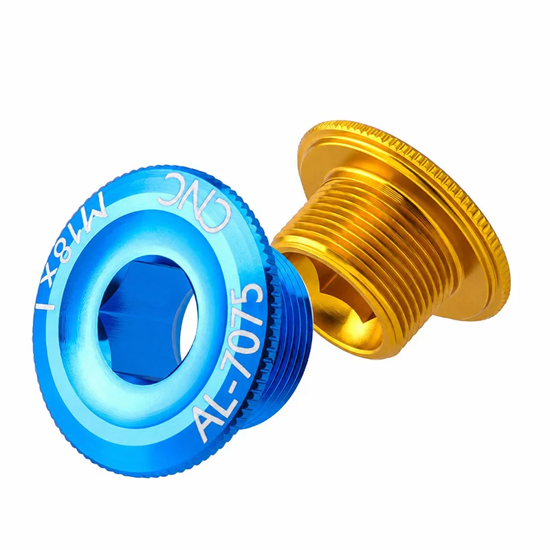 M19 M20 Bicycle Crank Arm Bolt CNC Aluminum Alloy Crankset Fixing Screw Cover with Washer for MTB Road Bike