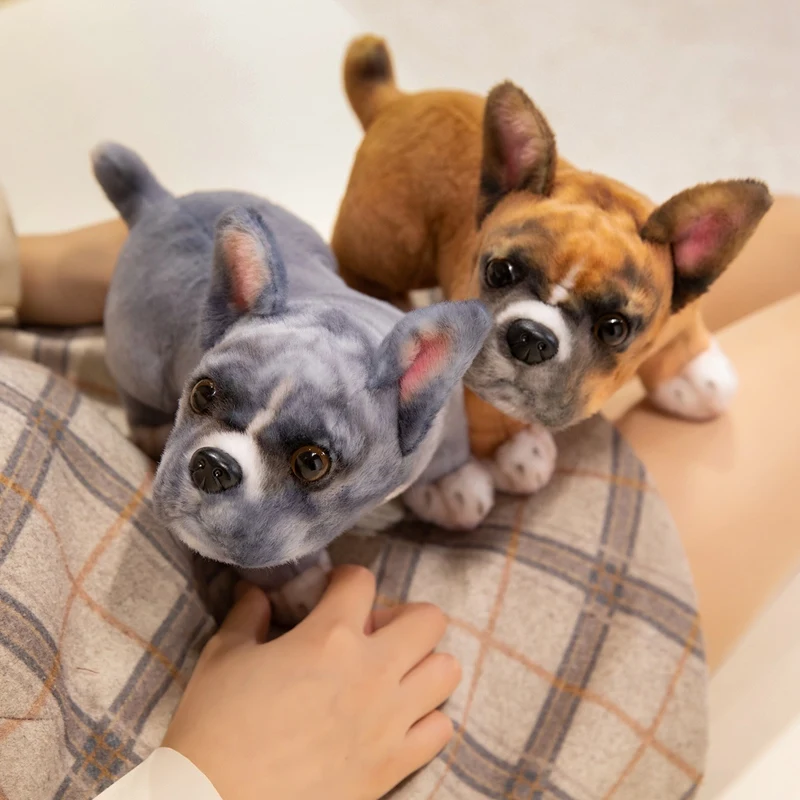 22cm Cute Simulation French Bulldog Plush Toys Soft Lovely Stuffed Animals Baggle Dog Baby Accompany Dolls for Kids Girls Gifts