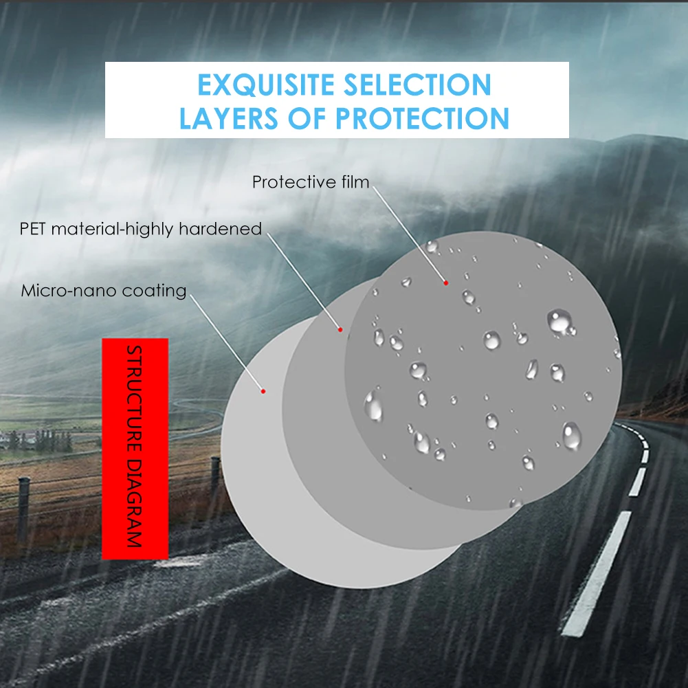 

Anti Fog Film for Motorcycle Helmet Visor Nano Coating PET Practical Multi-functional Durable Classic Fog Resistant Film