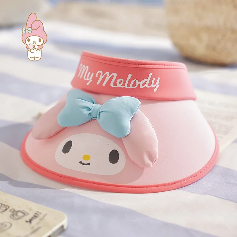 Sanrio Hello Kitty Melody Cool Hat Sun Hat Cute Kawaii Multi-Color Summer Sunscreen and Windproof Outdoor Equipment for Children