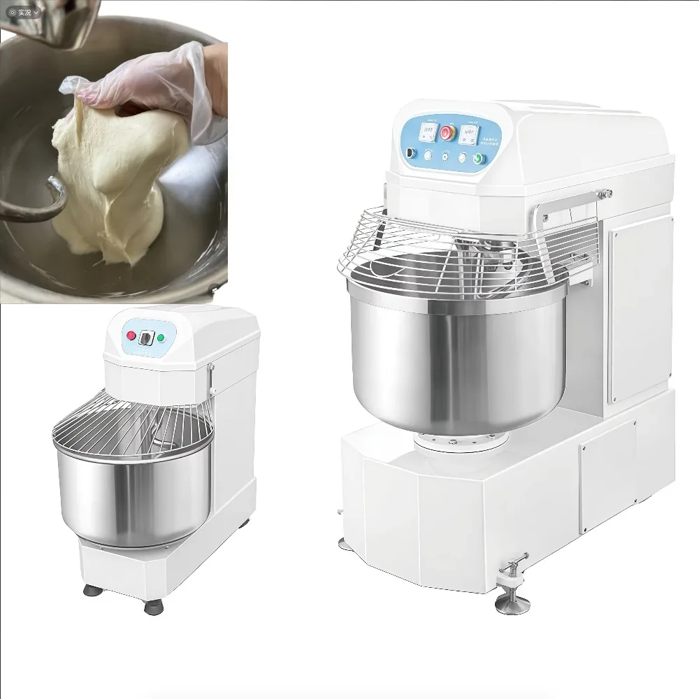 

25kg Stainless Steel Spiral Dough Mixer Commercial Electric Dough Kneading Machine for Bakery