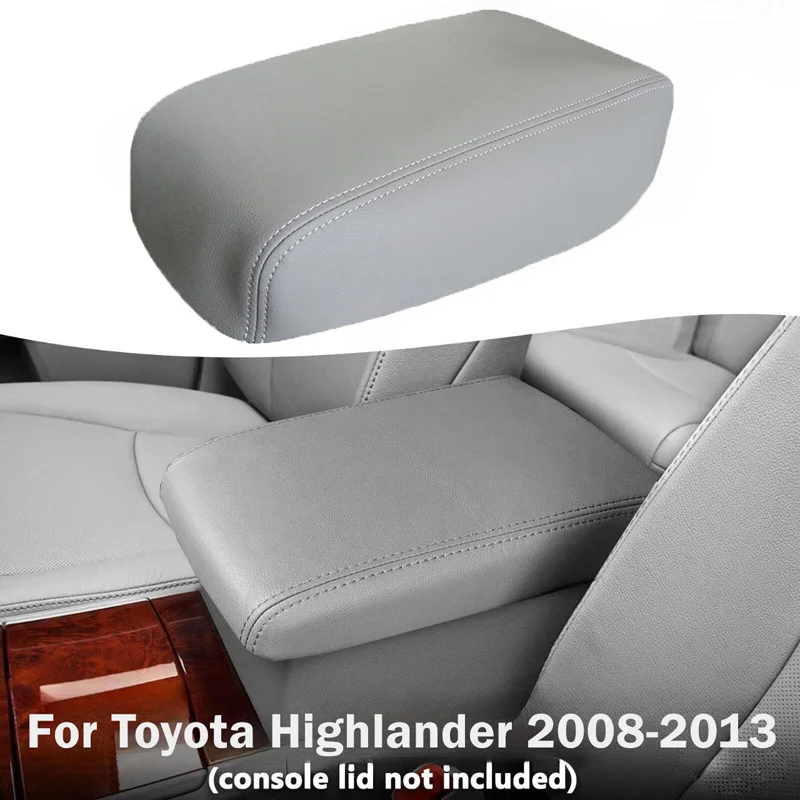 

1x серая накладка на подлокотник консоли, подходит для Toyota Highlander 2008 2009 2010 2011 2012 2013