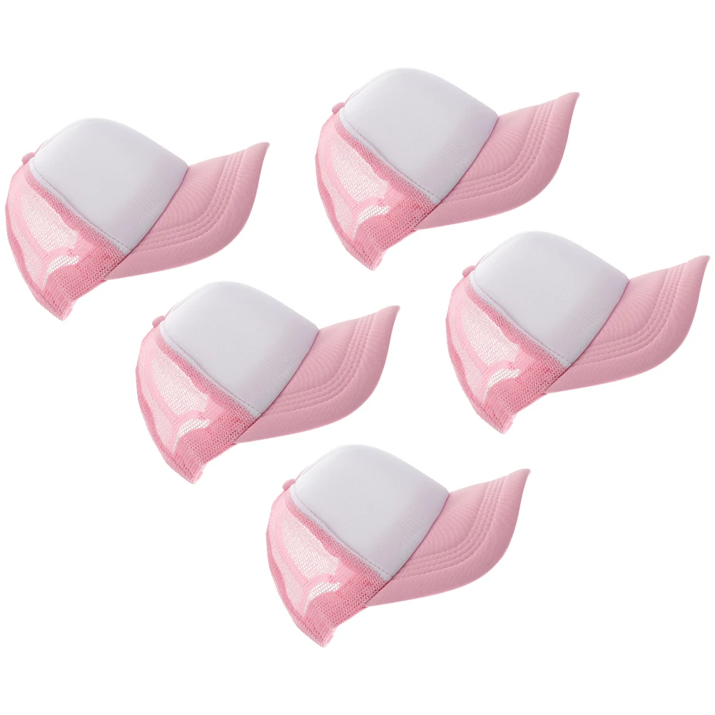 

5pcs Mesh Baseball Hats Polyester DIY Blank Cap Heat Transfer Sublimation Truck Driver Hat Fish Camping Outdoors