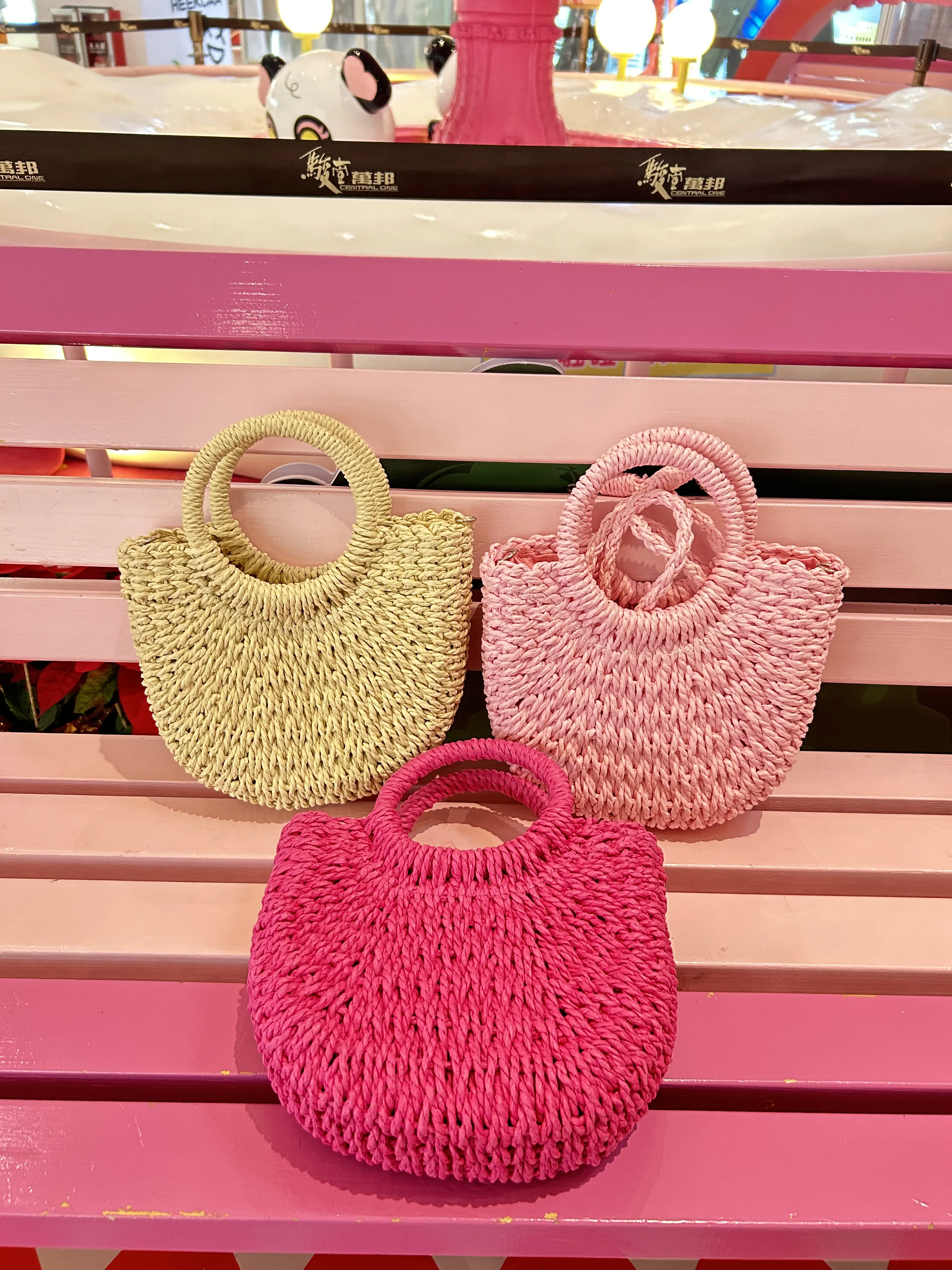 Summer semi-circular straw bag women\'s woven hand handbag New trend shoulder bag Fashion beach bag woven clutch bag