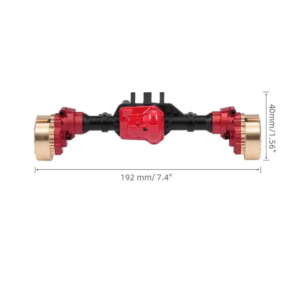 1/10 Trxs TRX-4 RC 크롤러 자동차 DIY RC 액세서리용 금속 전면 후면 브리지 액슬 샤프트
