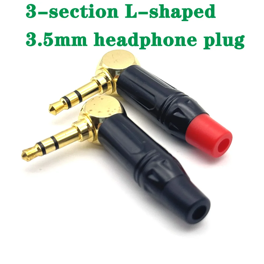 90 Degree Right Angled 3.5mm Male Adapter Converter Headphone Audio Microphone Jack Stereo Plug 3-section L-shaped Connector