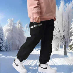 Pantalones de esquí impermeables para hombre y mujer, ropa de nieve cálida para deportes de montaña, invierno, 2025