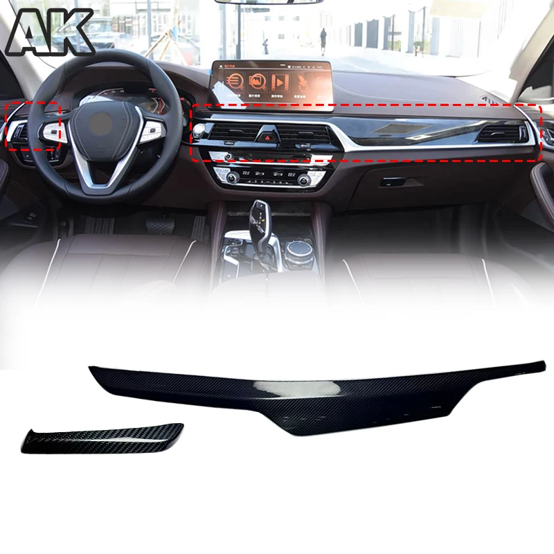 

Центральный прибор управления из настоящего углеродного волокна, декоративная панель, аксессуары для интерьера для BMW 5 серии G30 G38 6 серии G32 M5 F90