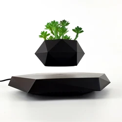 Air Bonsai Floating Pot Levitating Plant Pot Magnetic Levitation for Artificial Plants Flowers Home Decor Bedroom night light