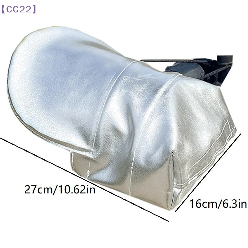 【CC22】Silver Coated Leather Handlebar Gloves Sunproof Waterproof 3D Support For Scooter Bicycle Motorcycle Summer Riding{C} - view 6