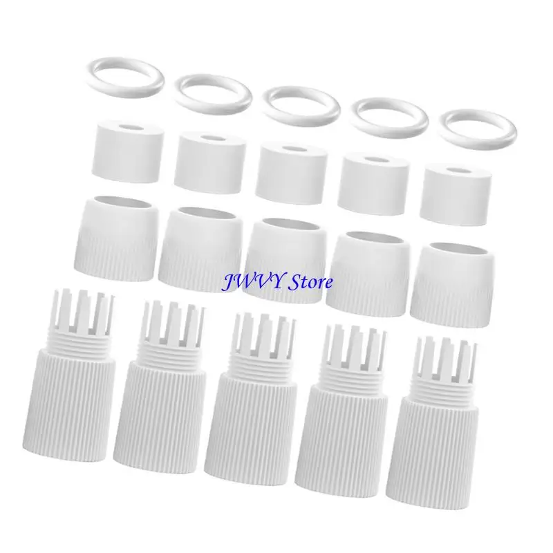 573A 5pc RJ45 Waterproof Connectors IP67 Unshielded Networks Passthrouter Connectors