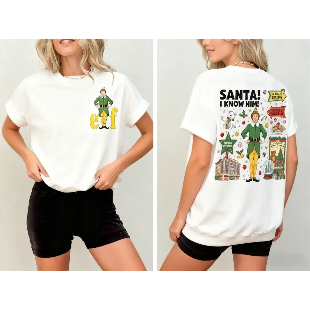 Buddy The Elf Vintage Quotes Christmas Lights Shirt Funny Buddy The Elf Tee Holiday Movie Christmas Humor Tshirt Women Men Tops