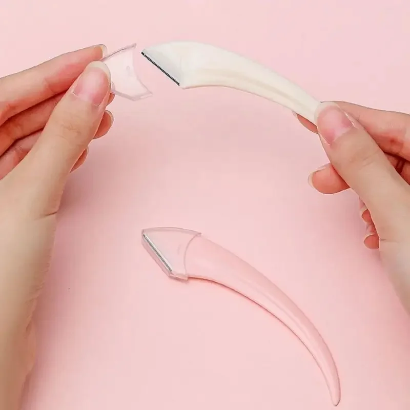 مجموعة أدوات تشذيب الحواجب، ماكينة حلاقة منحنية للحواجب، مقص حواجب مع مشط، أدوات تجميل مريحة وسهلة للمبتدئين