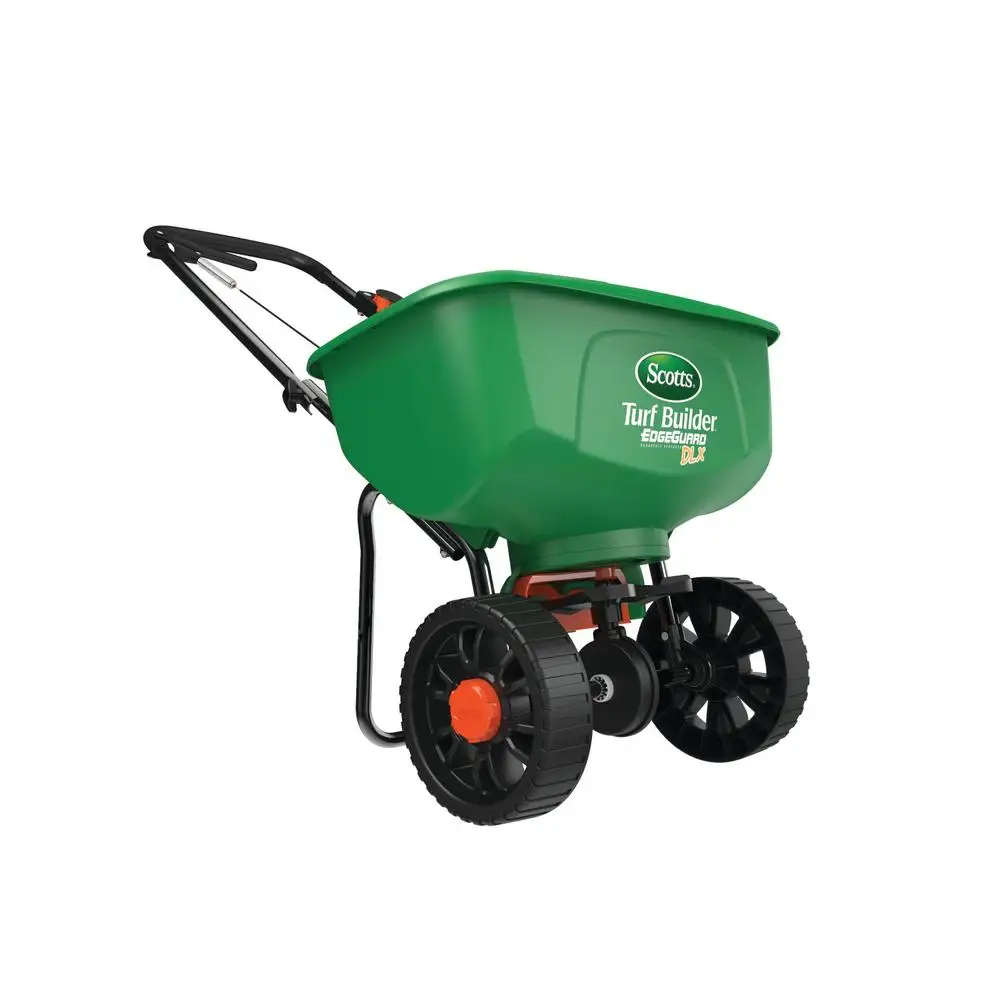 Deluxe Broadcast Fertilizer Spreader Large Capacity Spreader Fast and Accurate Lawn Feeding EDGEGUARD Technology Comfortable