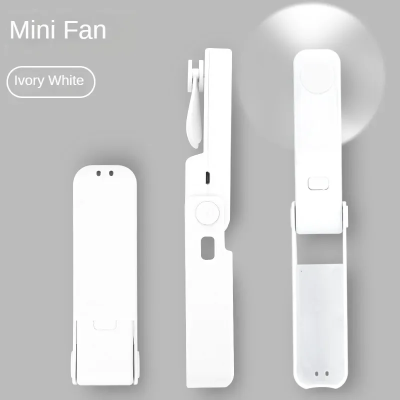 USB Mini Fan Pocket Folding Handheld Electric Fan Rechargeable High Wind Power Desktop Folding Small Fan