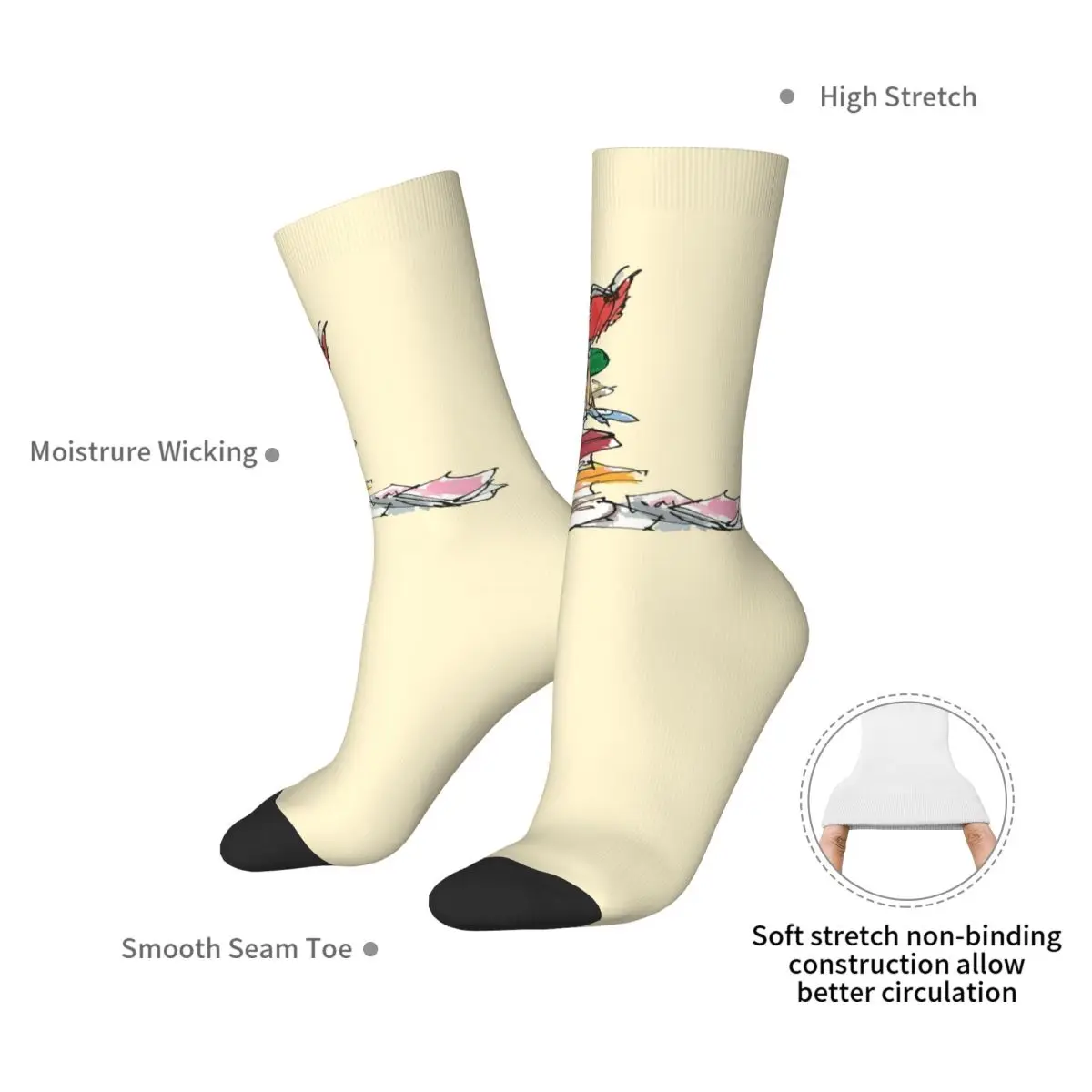 マチルダ読書ソックス原宿吸汗ストッキングオールシーズンロングソックスアクセサリー男性用女性用誕生日プレゼント