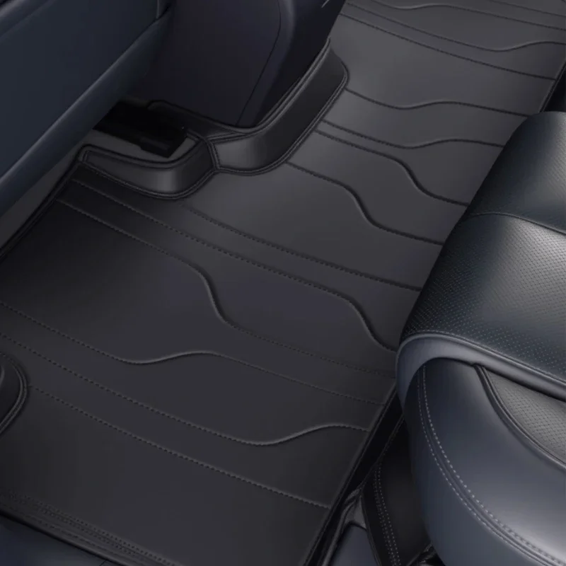 Car Flannel Silk Ring Foot Nappa Leather Mat Auto Luxury Waterproof Floor Pad Accessory For BYD LEOPARD 5 FCB BAO 5 2024-Present