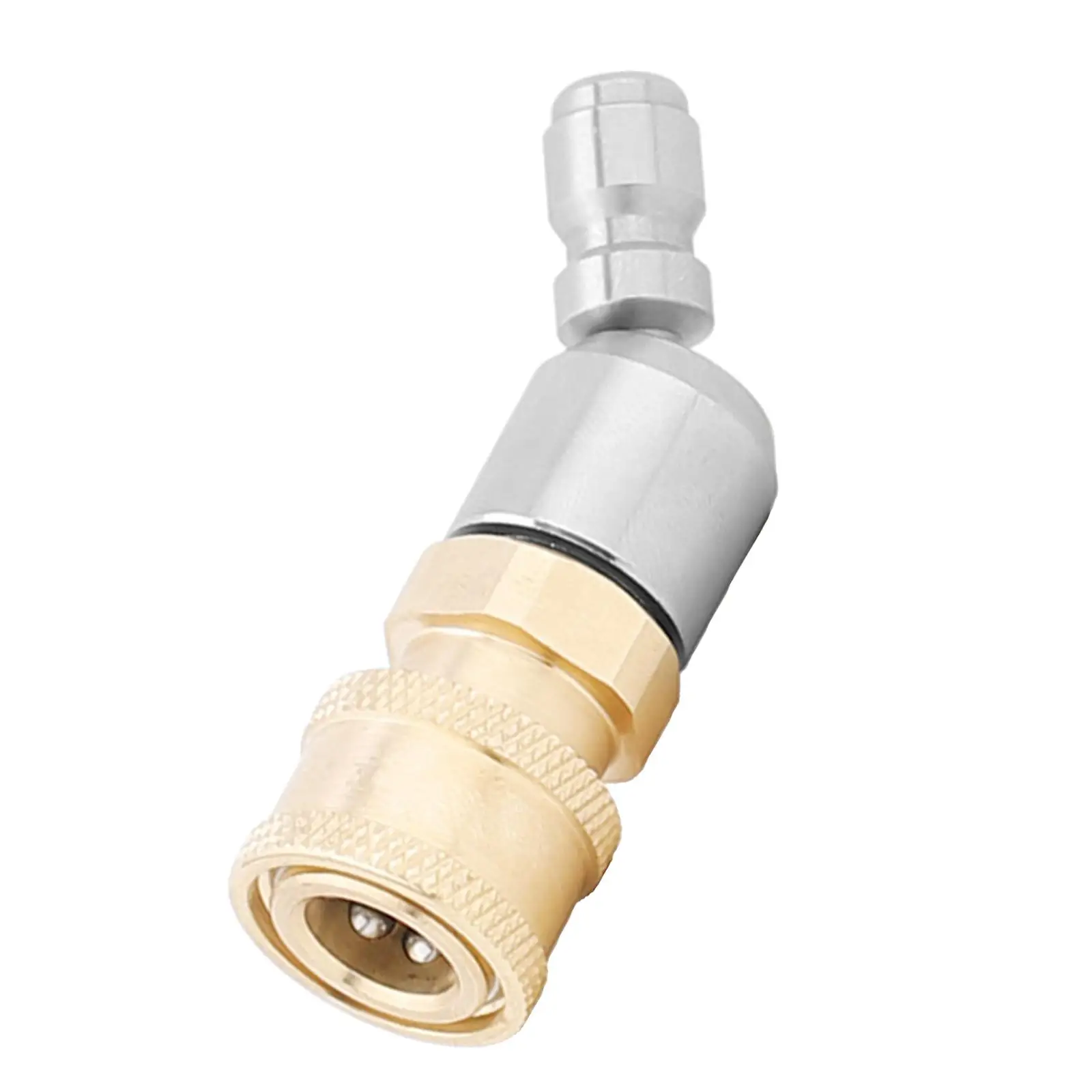Stainless Steel Pressure Washer Adapter 1/4 Quick Connect Fittings Self Locking Rotary Plug for High Pressure Washer Nozzle
