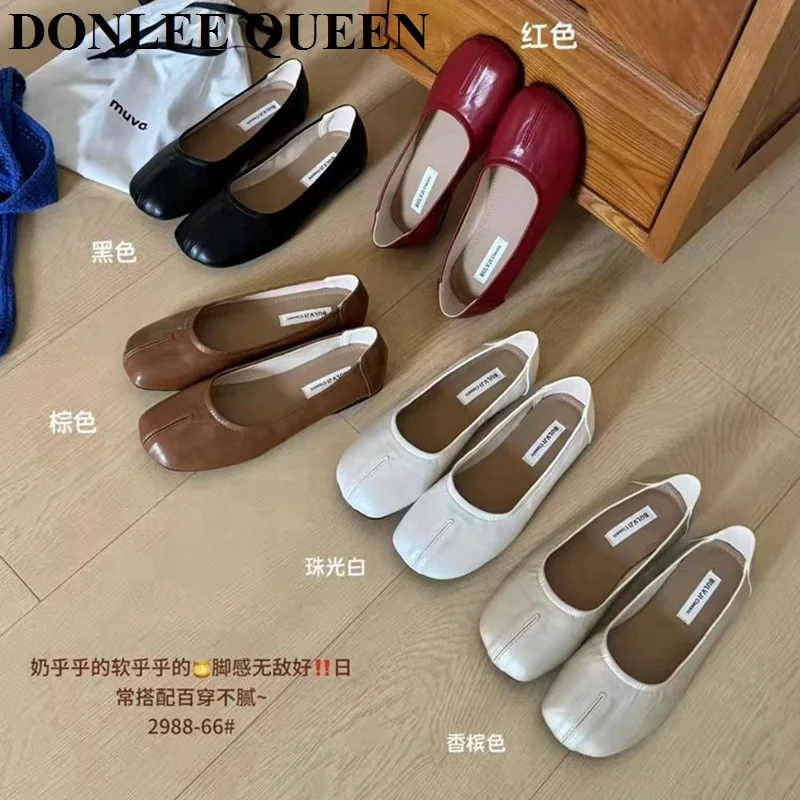 

Spring Autumn New Women Flat Fashion Brand Round Toe Shallow Slip On Ballerinas Shoes Soft Flat Ladies Casual Dress Ballet Shoes