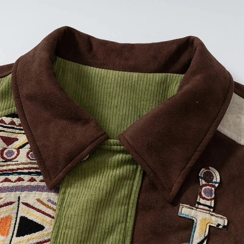 Homens jaquetas de inverno engrossar casacos parkas quentes vintage retalhos acolchoados jaquetas streetwear harajuku hip hop jaquetas de grandes dimensões